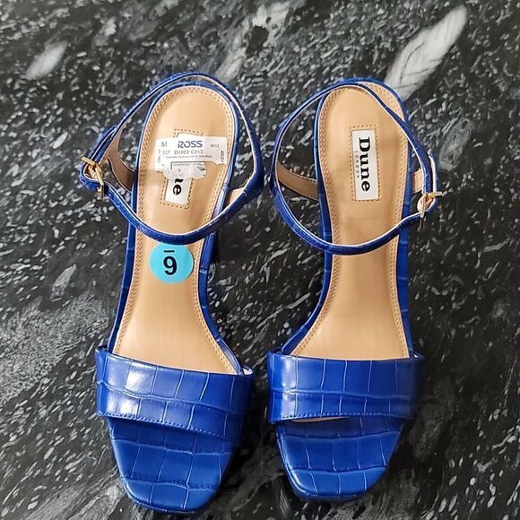 NEW DUNE LONDON MATCHES CROCODILE EMBOSSED LEATHER PLATFORM SANDAL - Picture 3 of 16